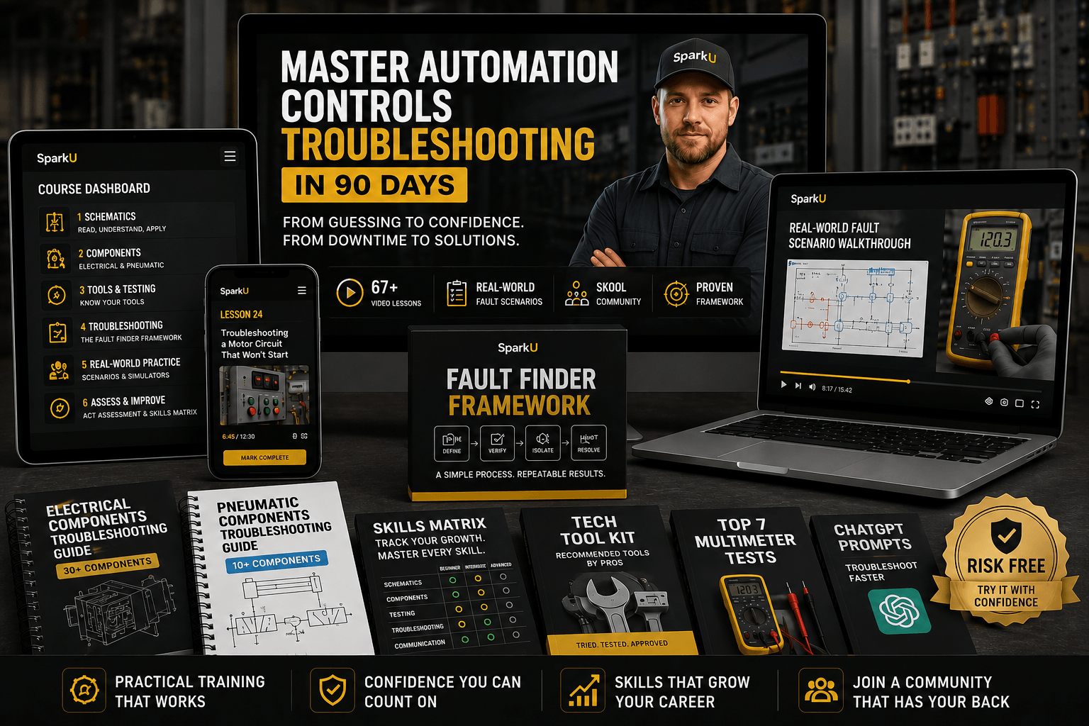 Fault Fixer Troubleshooting Course dashboard
